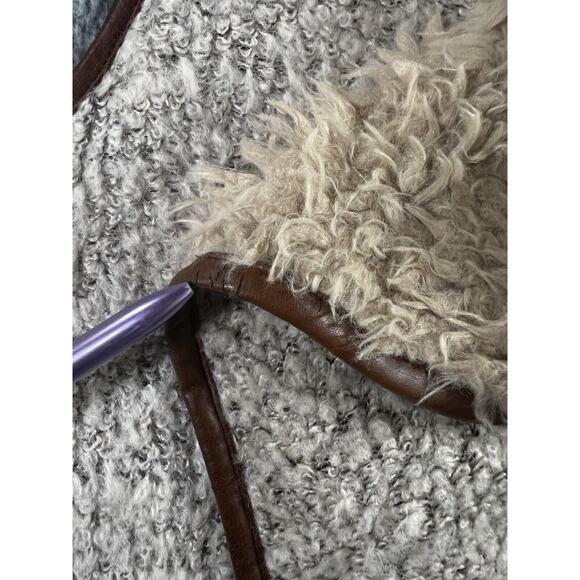 Altar'd State Vest Women Medium Open Front Faux Shearling Wool Blend Outerwear - Picture 7 of 16